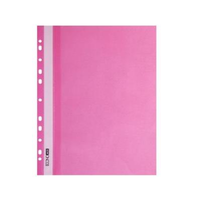 Папка-скоросшиватель Economix 31510-09, с перфорацией, А4, глянец, розовая