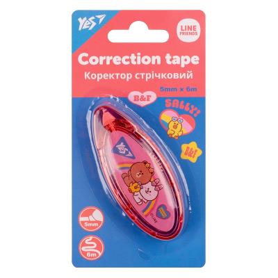 Коректор стрічковий YES 5мм х 6м Line friends Коректор стрічковий YES 5мм х 6м Line friends