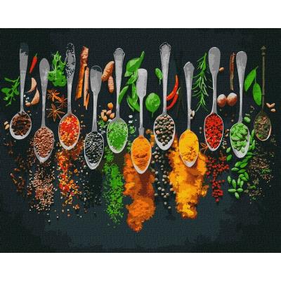 Набір для розпису по номерах "Прянощі світу" 40х50см