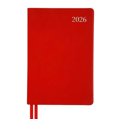 Щоденник-діловий записник А5 Leo Planner датований 2026 "Aldento", інтегральний, червоний, 368 сторінок