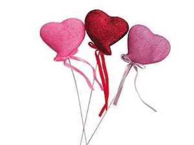 Серце на паличці із стрічечкою, 9 см h - 25 см 3шт/уп, глиттер (1) Серце на паличці із стрічечкою, 9 см h - 25 см 3шт/уп, глиттер (1)