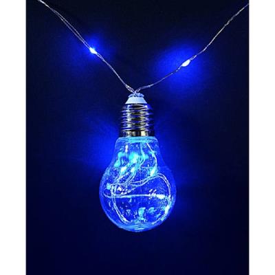 1366-02 Лампочки 50мм+Роса, 10шт,50 LED,5м,синій