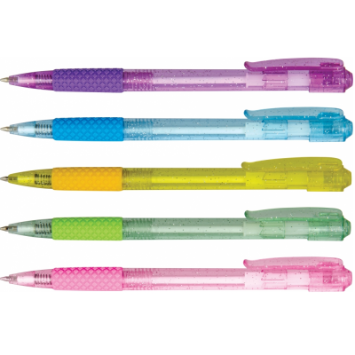 Ручка кулькова автоматична ECONOMIX BRILLANT 0,5 мм. Корпус ассорті, пише синім (1/50/1000) Ручка кулькова автоматична ECONOMIX BRILLANT 0,5 мм. Корпус ассорті, пише синім (1/50/1000)