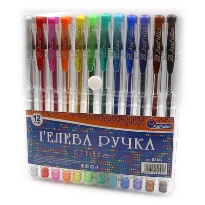 Набір гелевих ручок "Glitter pens" 10шт., PVC 528-10 Набір гелевих ручок "Glitter pens" 10шт., PVC 528-10
