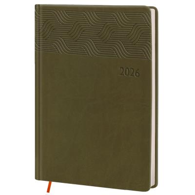 Щоденник дат. А5 (145х202), 176 арк., лінія, кремові,обкл. шт.шк. Vivella, хакі