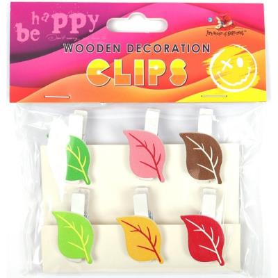 Дерев'яні декоративні затискачі, 6шт, 200177