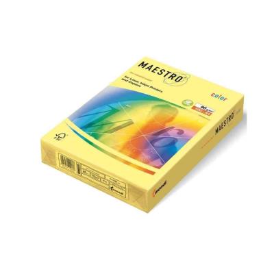 Папір кольоровий Maestro Color Pastell YE23, A4, 80 г/м2, 500 аркушів, жовтий (1/5)