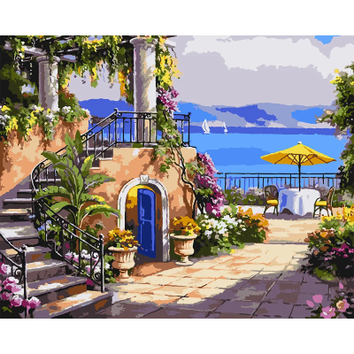 Картина за номерами SANTI "Морська набережна" 40*50 см