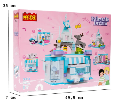 Конструктор "Дівчатка" (648 елм.) Зимовий будиночок / COGO Конструктор "Дівчатка" (648 елм.) Зимовий будиночок / COGO