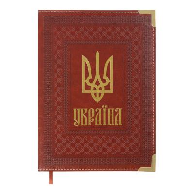 Щоденник датов. 2025 STATUT, A5, коричневий, штуч. шкіра/поролон