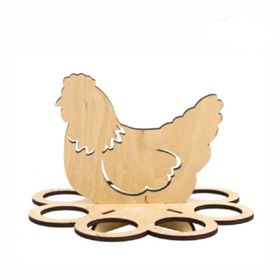 Підставка для яєць „Курочка“ 1, фанера, 20х20х14см, ROSA TALENT Підставка для яєць „Курочка“ 1, фанера, 20х20х14см, ROSA TALENT