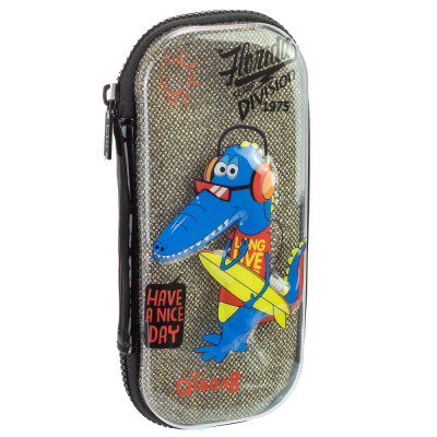 Пенал Cool4School блискучий на 1 відділення на блискавці з органайзером, чорний, QT-5780-Black Пенал Cool4School блискучий на 1 відділення на блискавці з органайзером, чорний, QT-5780-Black