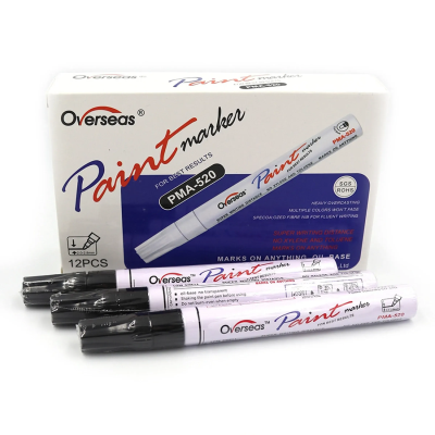 Маркер-фарба чорний, 2.0-2.8mm 12шт/етикетка DSCN7501-BK 