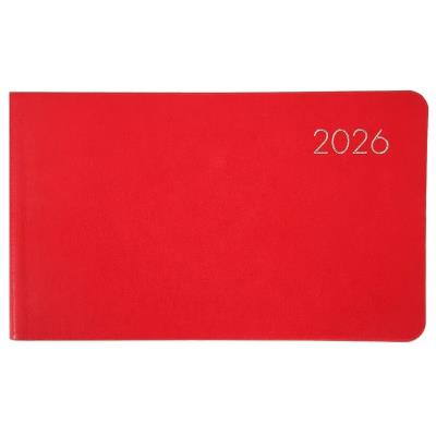 Щотижневик 10х17см Leo Planner датований 2026 "Glory", м'який, червоний, 128 сторінок