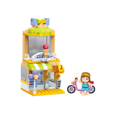 Конструктор "Центральна вулиця" (108 елм.) Будиночок з морозивом / BanBao