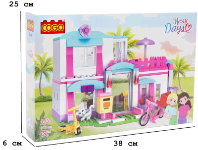 Конструктор "Дівчатка" (319 елм.) Сонячний маєток / COGO