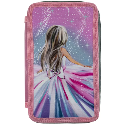 пенал 2-яр. пустий, поліестер, "Girl's Dreams", 25305C