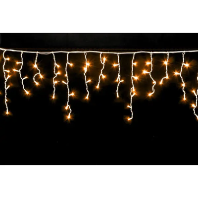 Бахрома 200 LED, 5м*0,5м, прозорий провід, білий теплий (40) Бахрома 200 LED, 5м*0,5м, прозорий провід, білий теплий (40)