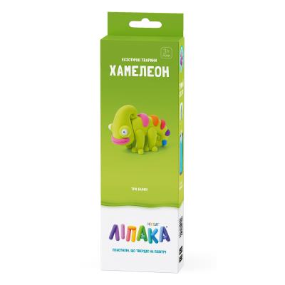 Набір пластиліну, що самостійно твердіє, ЛІПАКА - ЕКЗОТИЧНІ ТВАРИНИ: ХАМЕЛЕОН
