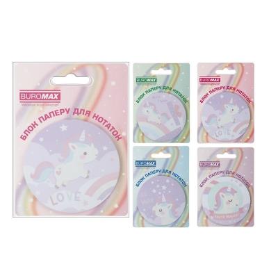 Блок для нотаток MAGIC UNICORN, з кл.шаром, діам. 70 мм, 30 арк Блок для нотаток MAGIC UNICORN, з кл.шаром, діам. 70 мм, 30 арк