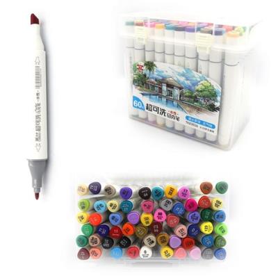 Набір скетч маркер трикут. двостор. скош/кругл тонк TY 60шт. пластик контейн. з ручк, ст TK83016-60 Набір скетч маркер трикут. двостор. скош/кругл тонк TY 60шт. пластик контейн. з ручк, ст TK83016-60