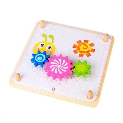 Іграшка дерев'яна "Мозаїка-конструктор "Веселі шестерні", Classic World (1/) Іграшка дерев'яна "Мозаїка-конструктор "Веселі шестерні", Classic World (1/)