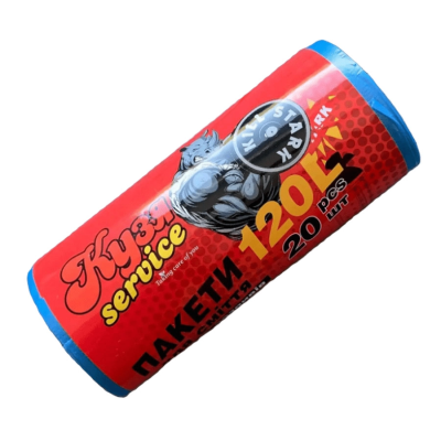 Пакет для сміття 120л 20шт ТМ КУЗЯ СЕРВІС