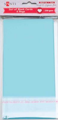 Набор голубых заготовок для открыток Santi, 10 см*20 см, 230 г/м2, 5 шт. Набор голубых заготовок для открыток Santi, 10 см*20 см, 230 г/м2, 5 шт.