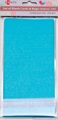 Набор голубых перламутровых заготовок для открыток Santi, 10 см*20 см, 250 г/м2, 5 шт. Набор голубых перламутровых заготовок для открыток Santi, 10 см*20 см, 250 г/м2, 5 шт.