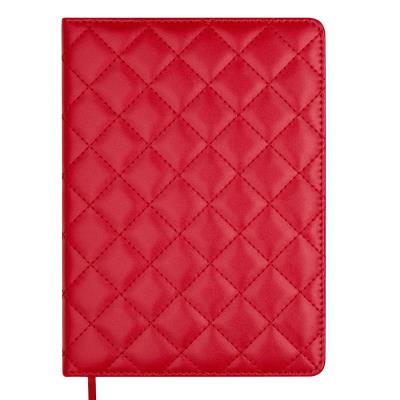 Щоденник датов. 2026 DONNA LINE, A5, червоний, штуч. шкіра/поролон