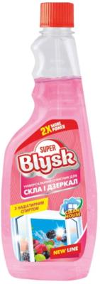 Очисник для скла і дзеркал з нашатирним спиртом Super Blysk Лісова ягода 500 мл (24 шт/ящ) запаска