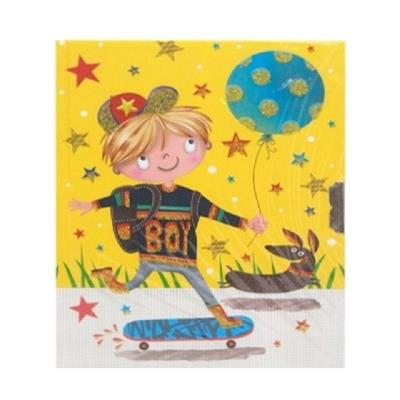 Блокнот дитячий на замочку 135x135mm, 70g, 60 л, Хлопчик на скейті Блокнот дитячий на замочку 135x135mm, 70g, 60 л, Хлопчик на скейті