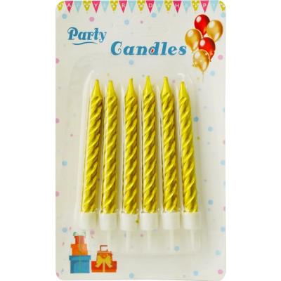 Святковi свiчки золоті 61840, компл. 6шт