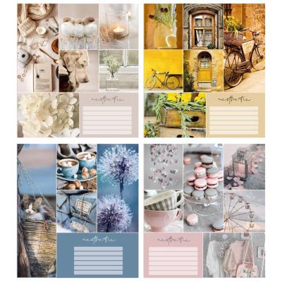 Зошит учнівський повноколірний загальний 48 арк., лінія. "Коллаж2"