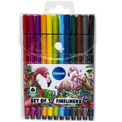 Набір лінерів Сentrum "Fineliners" 12кольор. 0,7мм 80255 в ПВХ упак. Набір лінерів Сentrum "Fineliners" 12кольор. 0,7мм 80255 в ПВХ упак.