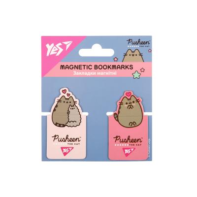 Закладки магнітні YES "Pusheen", висікання, 2 шт