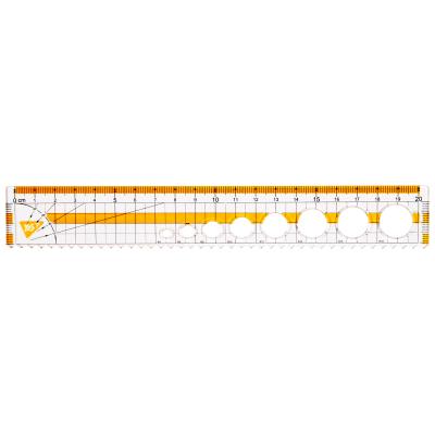 Лінійка Yes 20 см з висічкою