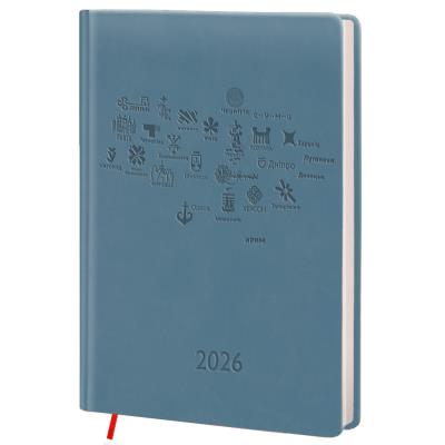 Щоденник дат. А5 (145х202), 176 арк., лінія, кремові,обкл. шт.шк. Vivella, димчасто-сині Щоденник дат. А5 (145х202), 176 арк., лінія, кремові,обкл. шт.шк. Vivella, димчасто-сині