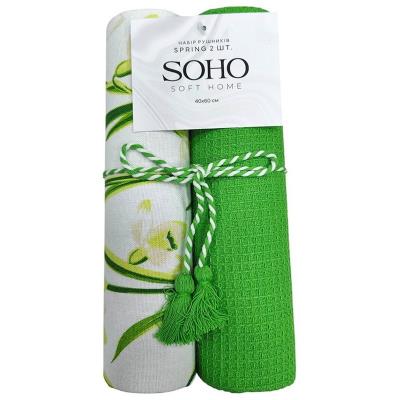 Кухонний текстиль SOHO Наб. руш. 40*60см бавовна 100% Spring стрічка 2 шт. (BS 45531)
