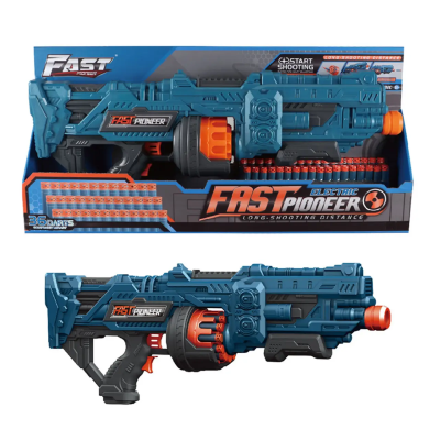 Іграшковий кулемет автоматичний, барабан на батарейках з м'якими набоями (36 шт.)(58см х 24см)