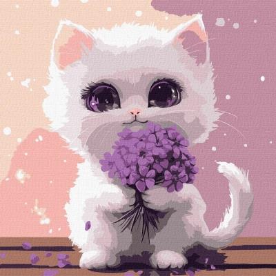 Набір для розпису по номерах для дітей "Сонячний мурчик" 30х30см