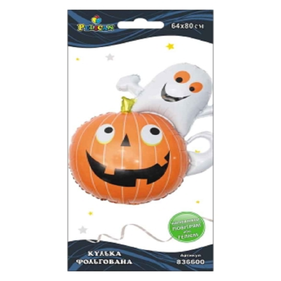 Шар из фольги. Пеликан, тыква и призрак, 80см (индивидуальная упаковка). Шар из фольги. Пеликан, тыква и призрак, 80см (индивидуальная упаковка).