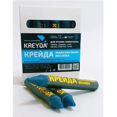 Крейда маркувальна (KREYDA синя 13 мм, набір 12 шт) за 1шт.