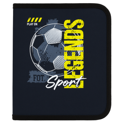 пенал 1-яр. пустий, 2 відворота, поліестер, "Football", 25208C