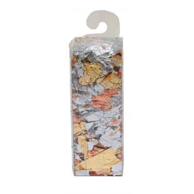 Поталь пластівці, мікс золото-срібло-мідь, 1г, DK25221