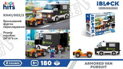 Конструктор Kids hits IBLOCK JUNIOR арт. KH41/003/3 (36шт/2) 180 дет.,Armoured Vehicle In Pursuit к Конструктор Kids hits IBLOCK JUNIOR арт. KH41/003/3 (36шт/2) 180 дет.,Armoured Vehicle In Pursuit к