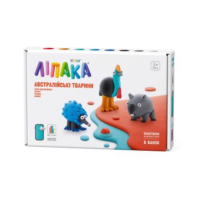 Набір пластиліну, що самостійно твердіє, ЛІПАКА - АВСТРАЛІЙСЬКІ ТВАРИНИ: КАЗУАР, ЄХИДНА, ВОМБАТ Набір пластиліну, що самостійно твердіє, ЛІПАКА - АВСТРАЛІЙСЬКІ ТВАРИНИ: КАЗУАР, ЄХИДНА, ВОМБАТ