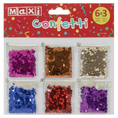 Набір для декорування "Конфеті: серця та кола", 6 видів по 3г 