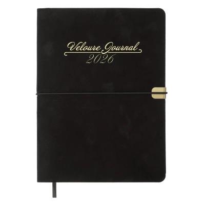 Щоденник датов. 2026 VELOUR, A5, чорний, штуч. шкіра Щоденник датов. 2026 VELOUR, A5, чорний, штуч. шкіра