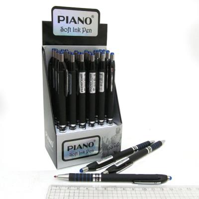 Ручка кулькова автомат "Piano" 0,7мм, синя, 24шт / етик. PB-165 (1/24)